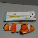 Potaroma Cat Toys Flopping Fish with SilverVine and Catnip, Moving Kitten Kicker, Floppy Wiggle Clownfish for Small Dogs, Motion Kitty Interactive Exercise, 10.5 Inches