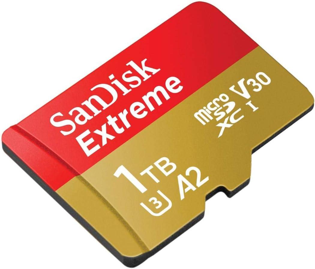 SanDisk 1TB Extreme microSDXC UHS-I Memory Card with Adapter - Up to 160MB/s, C10, U3, V30, 4K, A2, Micro SD - SDSQXA1-1T00-GN6MA