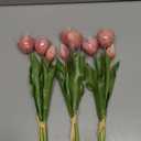 DILATATA 9 Pcs Artificial Tulips Flowers Pink Real Touch Fake Latex Tulips Flowers for Mother's Day 14" Faux Tulip Faux Flower for Vase Centerpieces Home Wedding Bouquet