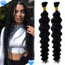 Boho Human Braiding Hair Curly for Boho Braids Human Boho Braiding Hair Boho Curly Hair for Braiding 20 inch