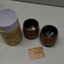 Charred Wooden Bourbon Drinking Glass Set of 2,11oz Handcrafted Premium Acacia Whiskey Tumbler,4 Stones & 2 Ice Ball Molds,Charred Old Fashioned Glass,Unique Bourbon Gifts for Men (2 Pack Charred)