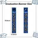 5 x Blue Graduation Decorations 2026, Congrats Grad Banner for Class of 2026 Graduation Party Decorations