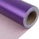 NESCCI Deep Purple Matte Wrapping Paper,Solid Color Pearly-Lustre Paper,Gift Wrapping Paper,Perfect for Wedding,Valentine's Day,Birthday, Christmas,Baby Shower,DIY Bouquet (17 Inches X 32.8 Feet)