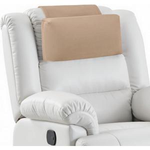 Neck Pillow for Recliner Chair, 14" Adjustable Recliner Pillow for Headrest, Soft Velvet Weighted Back Non-Slip Head Pillow for Recliner, Couch, Chair, Sofa (Camel)