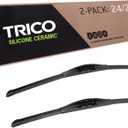 TRICO Silicone Ceramic (90-2420) 24 & 20 Inch Pack of 2 Automotive Replacement Windshield Wiper Blades For my Car, Ceramic Coated Silicone Super Premium Beam Blade for Select Vehicle Models