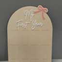 WAUAO Bow My First Year Birthday Board - One Year Of Photo Board,Monthly Milestone Wood Photo Board,First Birthday Decorations Girl,12 Months Photo Banner