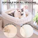 CHEERPALS Cloud Cat Window Perch for Indoor Cats Hammock Bed Foldable | Reversible Cushion Removable Washable, Breathable Soft All-Season, Sturdy Strong Suction Cups Support, Cordless(White,Large)