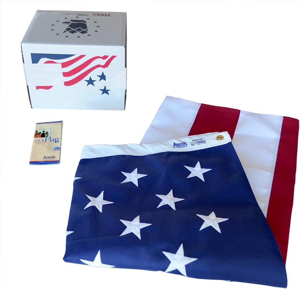 Annin Flagmakers (2740) Tough-Tex American Flag, Made in USA, 6 x 10 Feet, Polyester