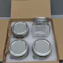 8 oz Mason Jars with Airtight Silver Lids - 4 Pack Small Glass Jars - Thickened Wide Mouth Canning Jars for Spell Jars, Candle Making, Premium Spices & Bathroom Vanity Decor