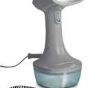 Hamilton Beach Handheld Garment Steamer for Clothes, Fabric and Drapes,1200 Watts, 400ml Water Tank, 20 Minutes of Continuous Steam, Vacation Essentials, Gray & Blue (11557)