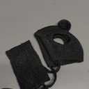 Goclothod Pet Dog Knitted Scarf and Hat Set Winter Neck Ear Warmer (Grey)