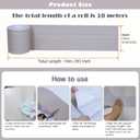 2 x Grey Wood Grain Wallpaper Border Removable PVC Waterproof Peel and Stick Wallpaper,Bathroom Mirror Frame Border Sticker Wall Decor 3.93 inches x 32.8 feet