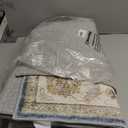 WITSHOCK 4x6 Area Rugs for Living Room: Machine Washable Non Slip Vintage Carpet - Low Pile Lightweight Print Rug for Bedroom Dining Room - Stain Resistant for Household - Pet Owners (Blue) (Blue/Cream White/Light Ivory)