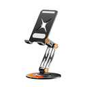 Briteroh All-Metal Cell Phone Stand 360° Rotatable & Height Adjustable - 25KG Super Load-Bearing, Foldable Desk Stand for Phone & Tablet, Compatible with iPhone 17/16/15/14, Nintendo Switch (Black)