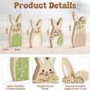 Easter Decorations for Home, 4 Pcs Wooden Bunny Decor for Home, Easter Table Decor, Farmhouse Easter Decor, Bunny Decorations for Table, Tiered Tray, Mantel, Office