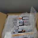 BALEINE 6 Pack Stackable Shoe Storage Boxes Fit Size 9, Thickened Clear Shoe Box Bins with Lids, Plastic Foldable Shoe Rack Organizer Sneaker Storage Containers (Large, White)