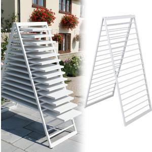 Colingmill Cabinet Door Drying Rack 18 Tier Folding Paint Drying Rack Heavy Duty Metal with 44.5'' Height Non-Slip Base Space Saving Storage for Home Industrial Cabinet Renovation Spray Roll Brush