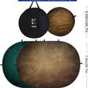 Kate Collapsible Backdrop Cyan Brown Pop up Foldable Background 579, 5x6.5ft