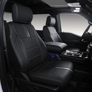 Custom Ford F150 Seat Covers Full Set, SuperCrew XL XLT 2021-2026, Black