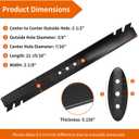 131-4547-03 Mulching Blade for Toro 22" Recycler, 2 Pack Mower Blades 108-9764-03 for Toro 22" Deck 20016 20017 20332 20071 20330C 20065 Recycler Mower, Replace for 104-8697-03