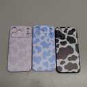 3 Pack Cute Cow Print Girls Woman Phone Case for iPhone 17 Pro Max 6.9", Aesthetic Pattern Design Funda Matte Soft Slim Shockproof TPU Bumper Cover Funda