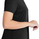 Women's Short Sleeve Workout Tops Moisture Wicking Cooling Shirts UV Protection Quick Dry Athletic Activewear Black, Small