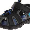 Beverly Hills Polo Club Boy's Athletic Active Sandals Close Toe Sport Summer Shoe (6 Toddler, Black)