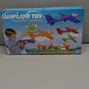 Fuwidvia 4 Pack Airplane Launcher Toys, 2 Flight Modes LED Foam Plane Toy for Boys, Outdoor Flying Toys Birthday Gifts for Boys Girl 4 5 6 7 8 9 10 11 12 Year Old (Red&green&orange&blue)