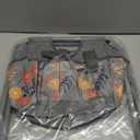 Wearable Cleaning Caddy Bag, Kitchen Supplies Organizer with Handle&Shoulder Strap, Under Sink&Car Cleaning Tool Tote with 4 Foldable Dividers for Housekeepers Cleaners (Grey Floral)