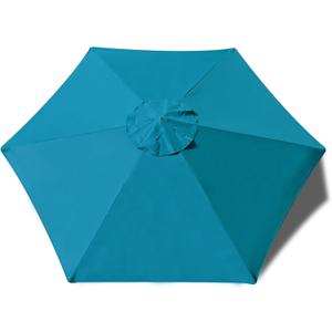 EliteShade USA 7.5FT Replacement Covers 6 Ribs Market Patio Umbrella Canopy Cover (CANOPY ONLY) (Teal-8)