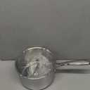 Cook N Home Stainless Steel Saucepan 3 Quart, Tri-Ply Full Clad Sauce Pan with Glass Lid, Silver