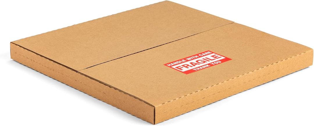 Jiazalpak 12-inch Vinyl Record Shipping Boxes, 12.8x12.8x1 inch, 15-Pack
