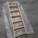 Wood Bunk Bed Ladder, 4.92FT RV Bunk Ladder Replacement with Wide Step, Sturdy Wood Ladders for Beds RV Camper Bed Climbing, Wooden Step Ladders for Home Kids Bedroom Dorm Hotel (Varnish)