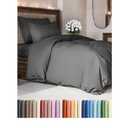 Duvet Cover Twin/Twin XL Size - Extra Soft Twin/Twin XL Size Duvet Cover - Breathable, Easy Care and Fade Free with Zipper Closures & Ties - 68" x 90" Inches - (Charcoal) Comforter Not Included