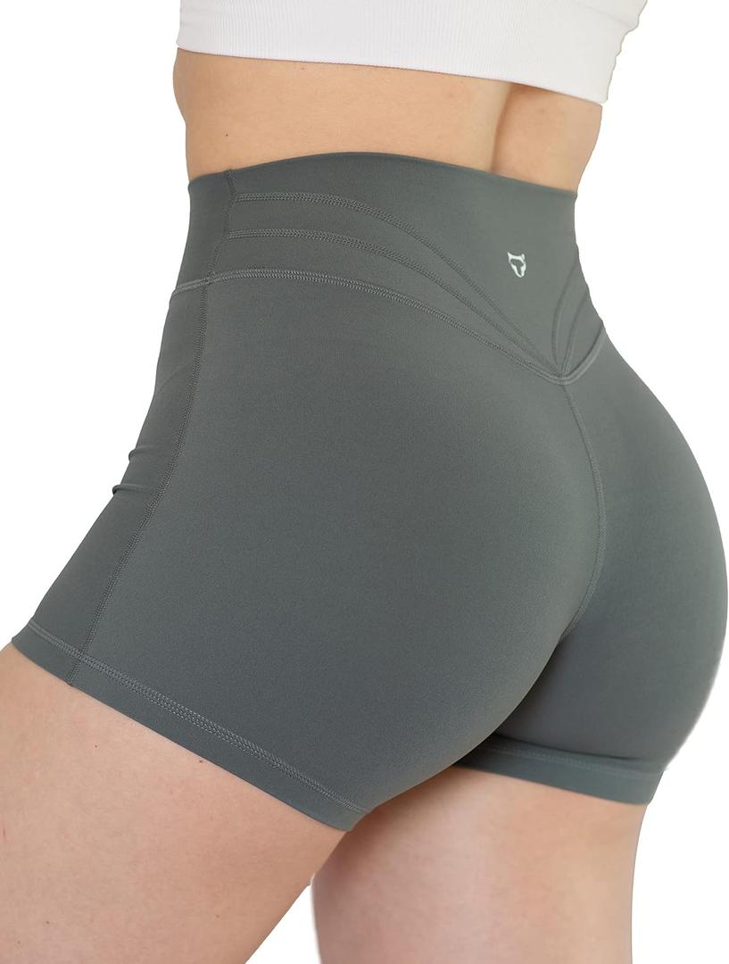 TomTiger Workout Shorts for Women High Waist Gym Shorts Bike Running Active Exercise Yoga Shorts Tummy Control
