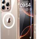 TAURI 3 in 1 for iPhone 16 Pro Max Case, Compatible with MagSafe [Not-Yellowing] with 2X Screen Protectors, Military-Grade Protection, Shockproof Slim Magnetic Case for 16 ProMax 6.9", Clear (for iPhone 16 Pro Max 6.9", A-Clear)