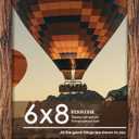 6x8 Picture Frame, Wall Hanging Gallery Photo Frame or Tabletop Display Frame, Brown, 1 Pack