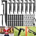 66 Pieces Inflatable Stakes and Tethers, Festival Landscape Anchoring Stake Pack, Plastic Inflatable Spikes, Replacement Ground Stakes, Christmas Decoration Accessories for Outdoor Garden