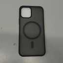 SUPFINE Magnetic for iPhone 12 Case/iPhone 12 Pro Case (Compatible with MagSafe)(Military Grade Drop Protection) Translucent Matte Shockproof Phone Cover,Black