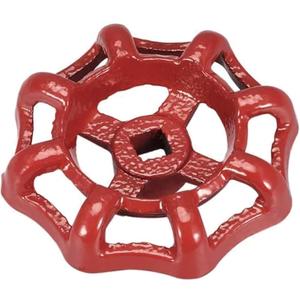 1pcs Metal Outside Faucet Round Wheel Handle Hose Bib Handle Water Spigot Handle Square Broach 7x7mm, Wheel OD 63mm Paint Cast Iron Red