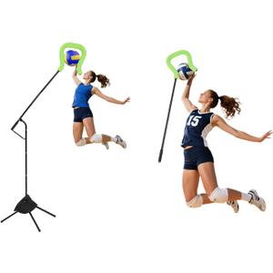 Volleyball Spike Hitting Trainer with Adjustable Modes & Height, Lightweight Volleyball Training Equipment for Serving, Spiking and Jump Training, Ideal for Beginners and Pros