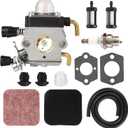 Carburetor Kit for STIHL FS85 FS80 FS76 FS75 FS74 String Trimmer; HS85 HS80 HS76 HT75 HS74 HL75 FH75 Hedge Trimmer; FC75 FC85 Edger, SP80 SP85 Special Harvester, KM80 KM85 KM85R Kombi Motor