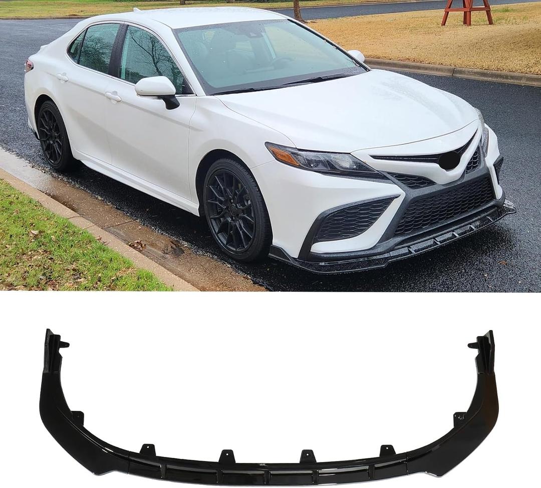 Front Lip Compatible with Toyota Camry Sport [SE,XSE,Hybrid SE,Hybrid XSE,TRD,SE Nightshade] 2021 2022 2023 Front Bumper Lip