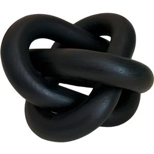 3-Link Wood Chain Link Coffee Table Decor, Black Wooden Knot Decor for Coffee Table Farmhouse Decortive for Home Boho Modern Shelf Decortion(Black)