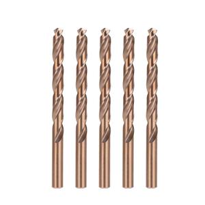 17/64 Inch Cobalt Drill Bit Set, M35 Jobber Length Twist Drill Bits,Suitable for Drilling in Hard Metal, Stainless Steel, Cast Iron,5 Pieces