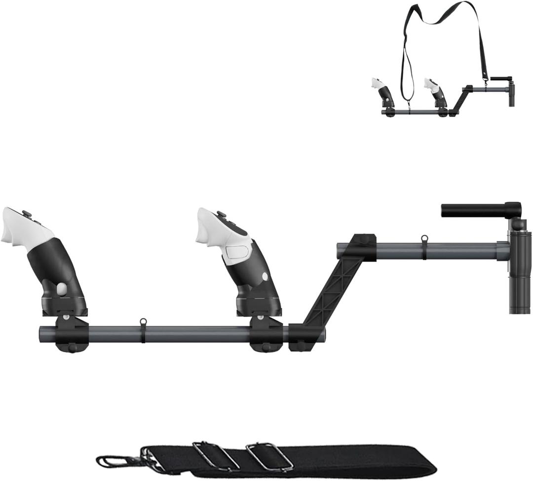 VR Gun Stock for Meta Quest 3/Quest 3S,Quest 3 Gun Stock Compatible with VR Meta Quest 3/Quest 3S Controller Grips for Enhance Stability and Control Magnetic Stock Rifle Adapter (Black)