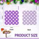 Gersoniel 200 Pcs Cookie Bags, 4 x 4 in Self Sealing Cellophane Treat Bags Plastic Goodie Snack Bag Striped Polka Dot Candy Gift Bag for Spring Mothers Day Wedding Birthday(Purple)