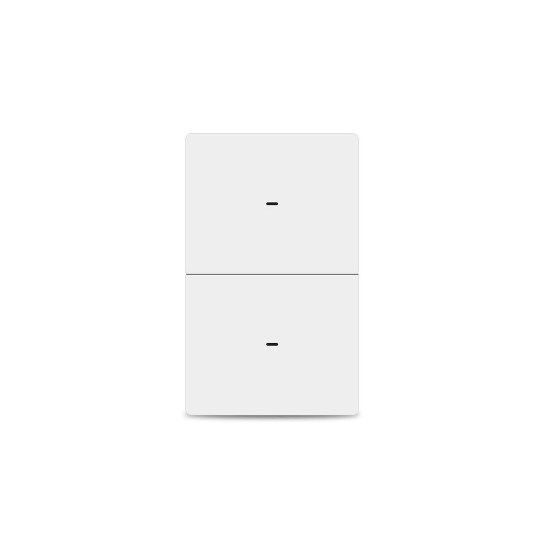 2 x Smart Light Switch Need Neutral Wire,FCC Certified,2.4GHz WiFi Push Button Switch Compatible with Alexa,APP Control Compatible with Tuya/Smart Life,White 2 Gang