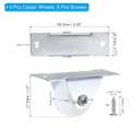 3 x PATIKIL 1" Rigid Caster Wheels, 4 Pack Silent Fixed Plate Casters with M4 Screws Load Capacity 198Lbs for Furniture Workbench Cart Trolley One Direction Rolling, White(NO Brake)