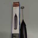 Milk Frother Handheld Battery, Electric Foam Maker Frother Wand, Drink Mixer with Stainless Steel Whisk for Coffee, Matcha, Lattes, Cappuccino Black